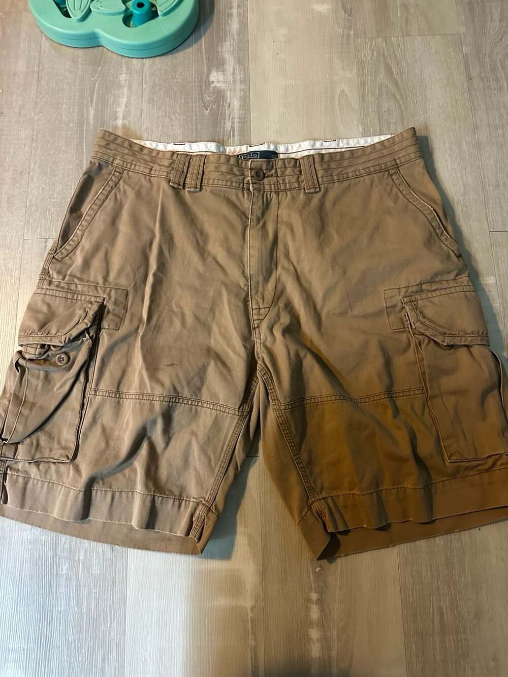 Polo Ralph Lauren Vintage 100% Cotton Tan Cargo Shorts